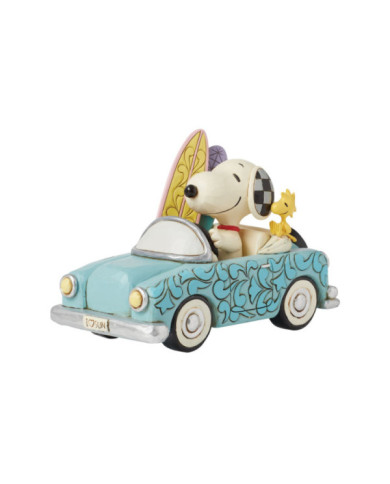 Peanuts by Jim Shore - Figurine Snoopy et Woodstock Voiture Vacances