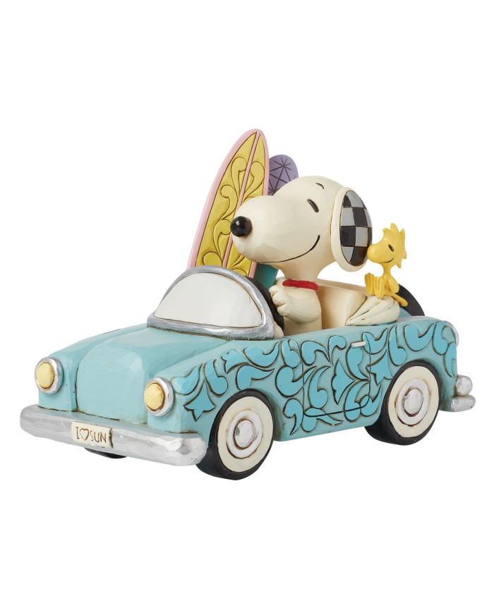 Peanuts by Jim Shore - Figurine Snoopy et Woodstock Voiture Vacances