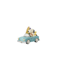 Peanuts by Jim Shore - Figurine Snoopy et Woodstock Voiture Vacances