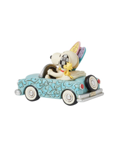 Peanuts by Jim Shore - Figurine Snoopy et Woodstock Voiture Vacances