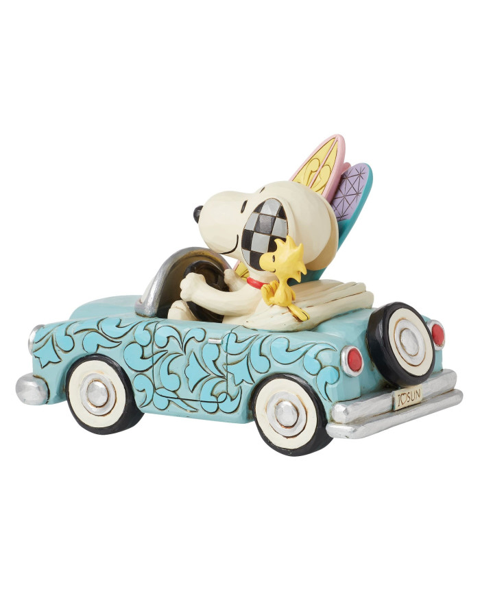 Peanuts by Jim Shore - Figurine Snoopy et Woodstock Voiture Vacances