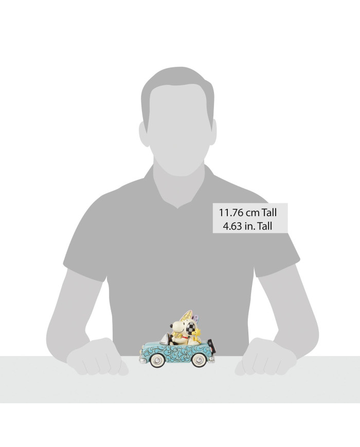 Peanuts by Jim Shore - Figurine Snoopy et Woodstock Voiture Vacances