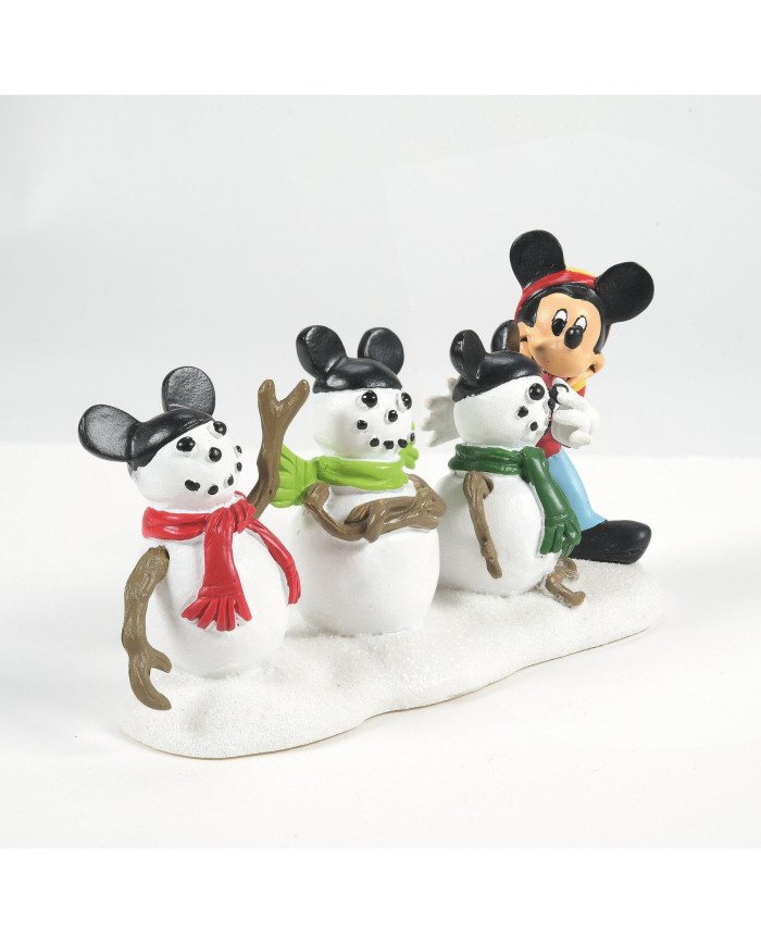 Disney Village - Figurine Mickey et ses 3 Bonhommes de Neige