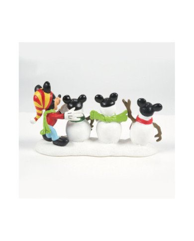 Disney Village - Figurine Mickey et ses 3 Bonhommes de Neige