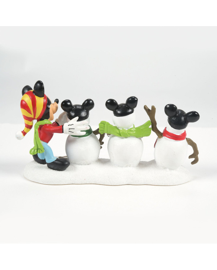 Disney Village - Figurine Mickey et ses 3 Bonhommes de Neige