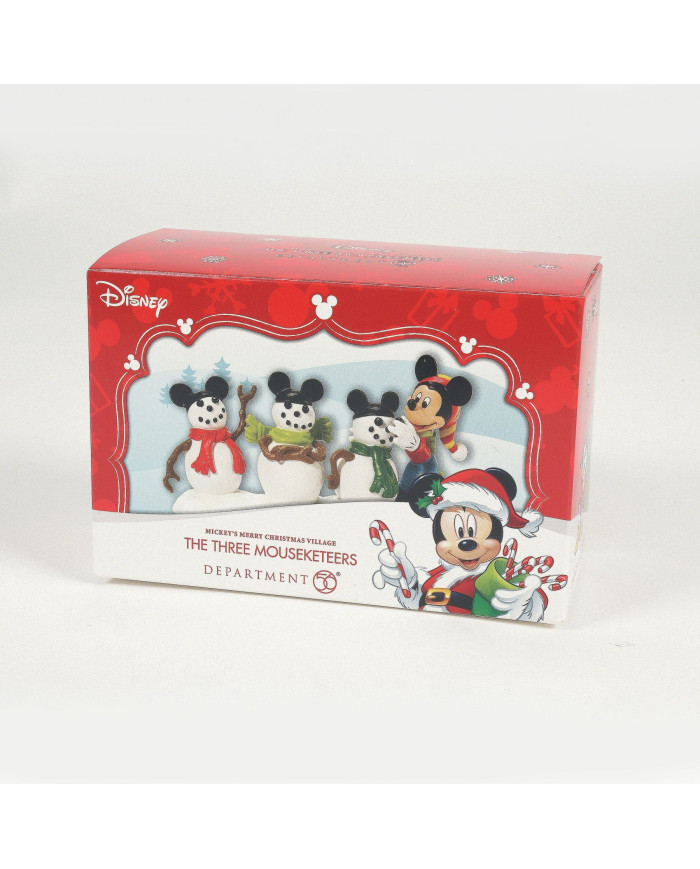 Disney Village - Figurine Mickey et ses 3 Bonhommes de Neige