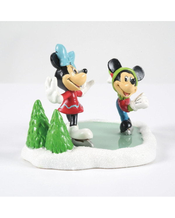 Disney Village - Figurine Mickey et Minnie Patin à Glace