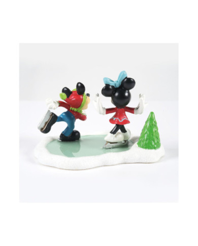 Disney Village - Figurine Mickey et Minnie Patin à Glace