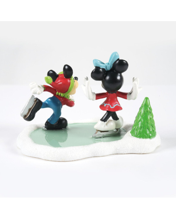 Disney Village - Figurine Mickey et Minnie Patin à Glace