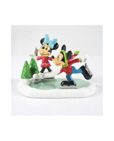 Disney Village - Figurine Mickey et Minnie Patin à Glace