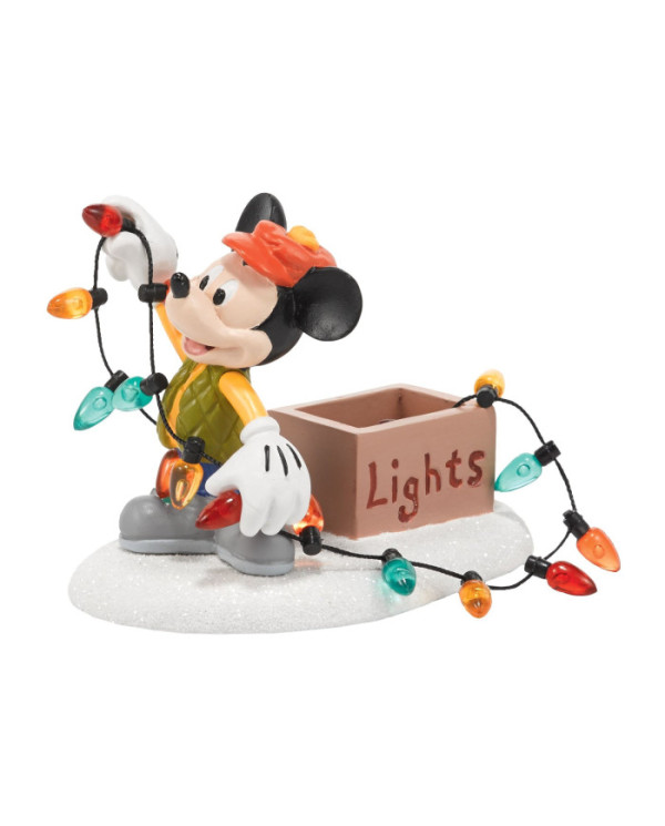 Disney Village - Figurine Mickey Lumières de Noël