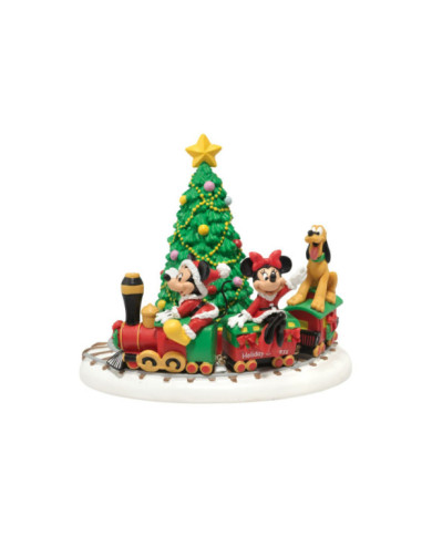 Disney Village - Figurine Train de Noël de Mickey