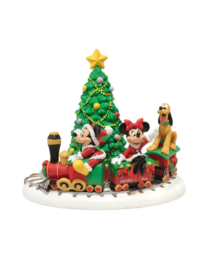 Disney Village - Figurine Train de Noël de Mickey