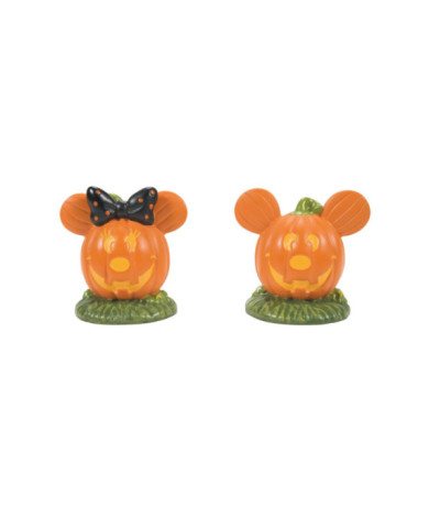 Disney Village - Set de 2 Citrouilles Mickey et Minnie - Halloween