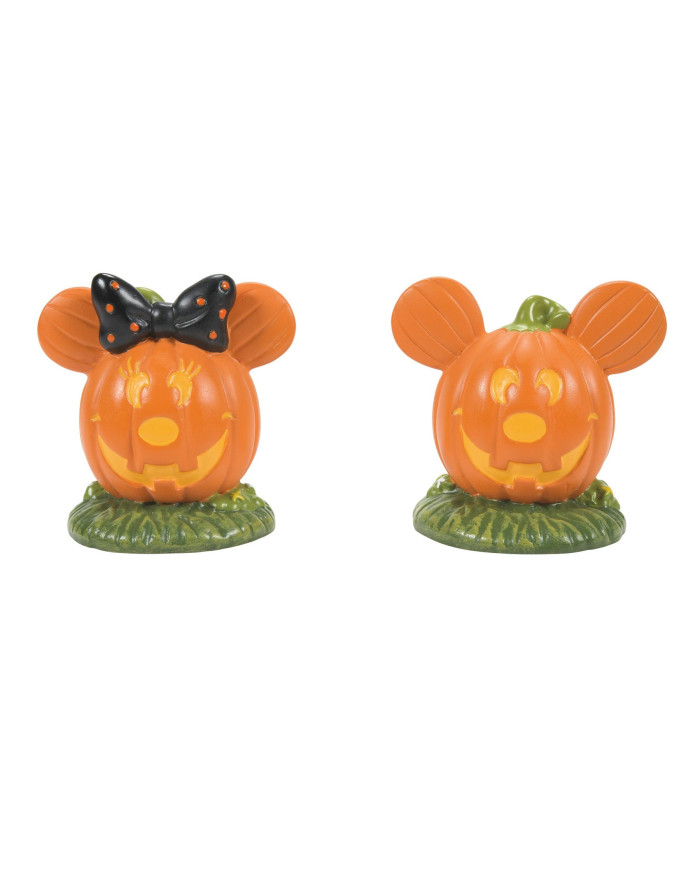 Disney Village - Set de 2 Citrouilles Mickey et Minnie - Halloween