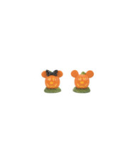 Disney Village - Set de 2 Citrouilles Mickey et Minnie - Halloween