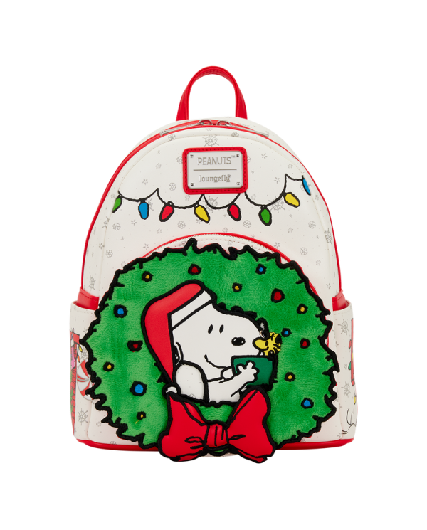 Sac à dos Loungefly - Peanuts Snoopy & Woodstock Holiday Plush Wreath