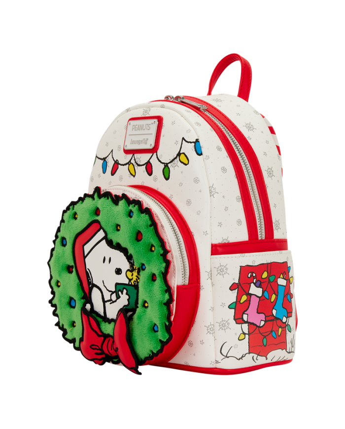 Sac à dos Loungefly - Peanuts Snoopy & Woodstock Holiday Plush Wreath
