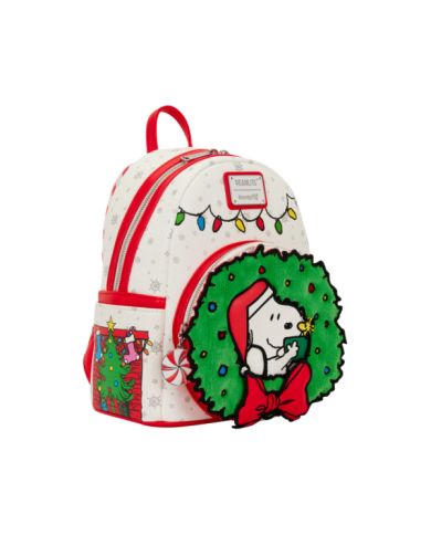 Sac à dos Loungefly - Peanuts Snoopy & Woodstock Holiday Plush Wreath