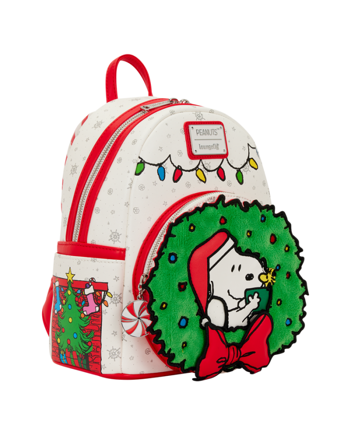 Sac à dos Loungefly - Peanuts Snoopy & Woodstock Holiday Plush Wreath
