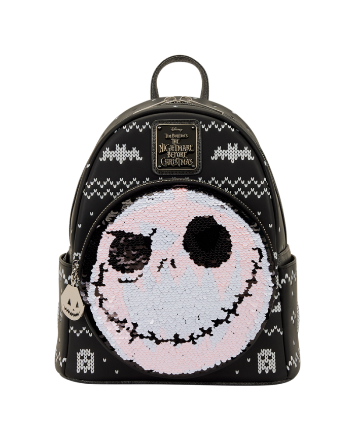 Sac à dos Loungefly - L'Etrange Noël de Mr Jack - Jack Skellington Reversible Sequins