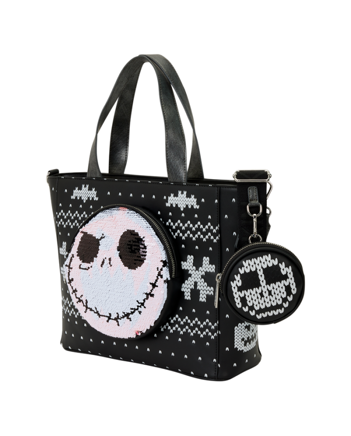 Tote Bag Loungefly - L'Etrange Noël de Mr Jack - Jack Skellington Reversible Sequins