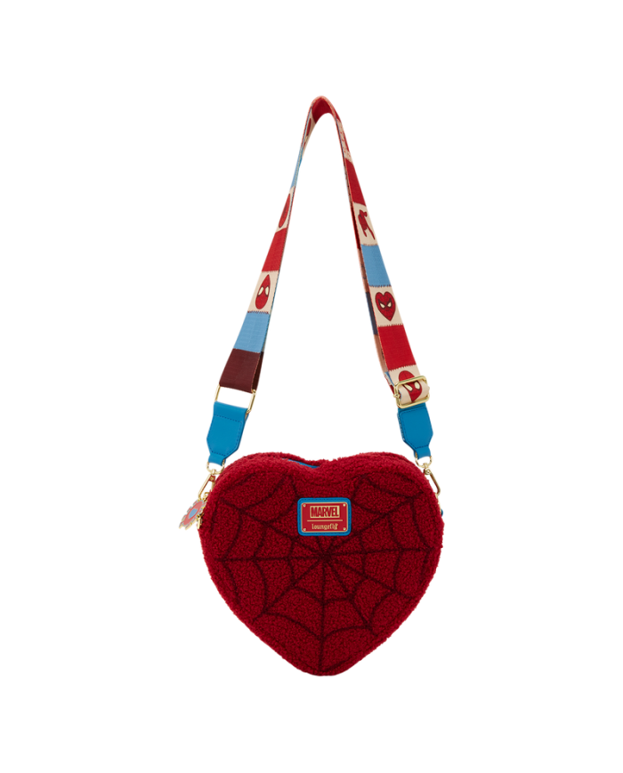 Sac à bandoulière Loungefly - Spider-Man Sherpa Heart Shaped