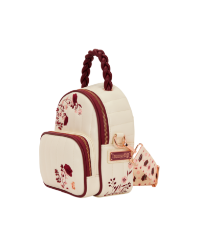 Sac à dos convertible Loungefly - Cream & Red Floral