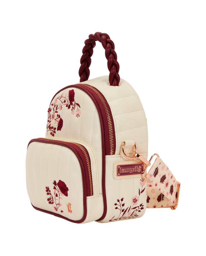 Sac à dos convertible Loungefly - Cream & Red Floral