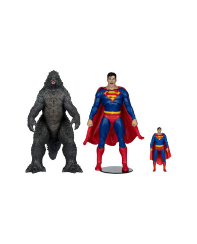 Dc Justice League Monsterverse Dc Multiverse Pack de 2 Figurines Superman Vs. Godzilla 30 Cm