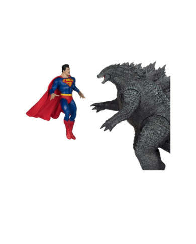 Dc Justice League Monsterverse Dc Multiverse Pack de 2 Figurines Superman Vs. Godzilla 30 Cm
