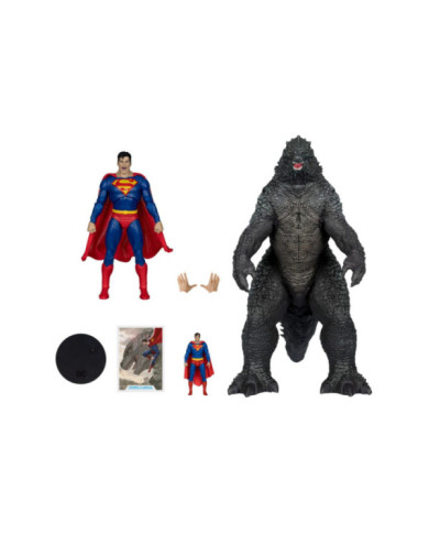 Dc Justice League Monsterverse Dc Multiverse Pack de 2 Figurines Superman Vs. Godzilla 30 Cm
