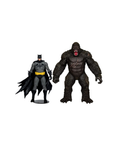 Dc Justice League Monsterverse Dc Multiverse Pack de 2 Figurines Batman & Kong 29 Cm