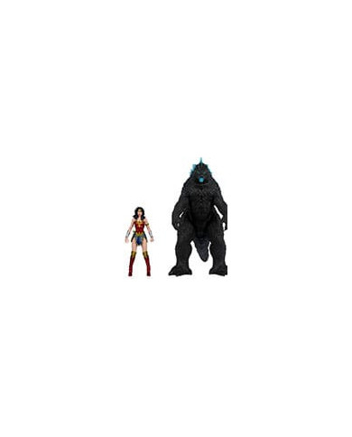 Dc Justice League Monsterverse Dc Multiverse Pack de 2 Figurines Wonder Woman Vs. Atomic Blast Godzilla 18 Cm