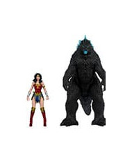 Dc Justice League Monsterverse Dc Multiverse Pack de 2 Figurines Wonder Woman Vs. Atomic Blast Godzilla 18 Cm