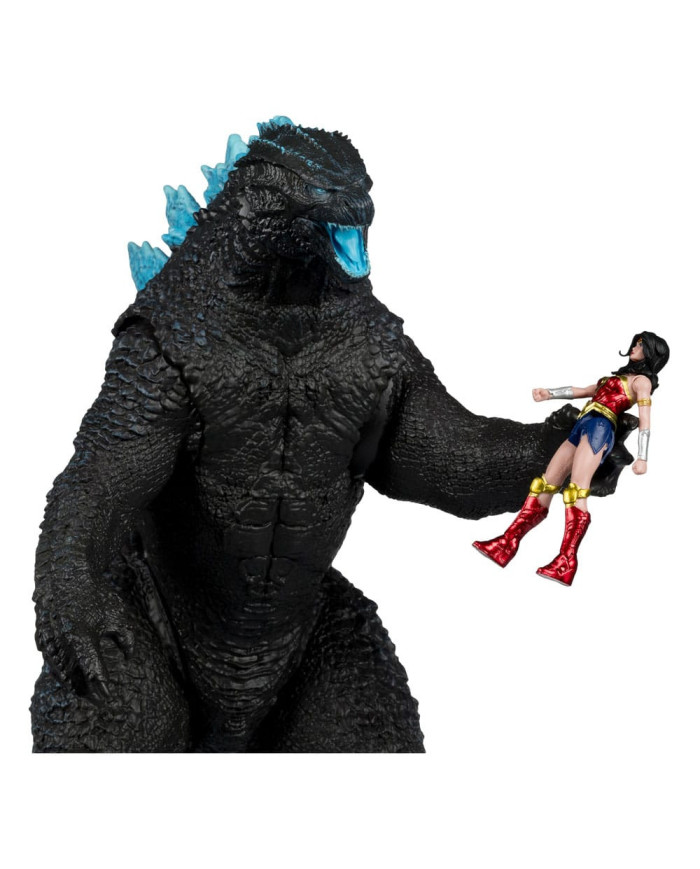 Dc Justice League Monsterverse Dc Multiverse Pack de 2 Figurines Wonder Woman Vs. Atomic Blast Godzilla 18 Cm