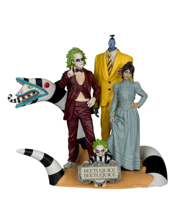 Beetlejuice Beetlejuice Pack 4 Statuettes PVC Movie Maniacs 15 Cm