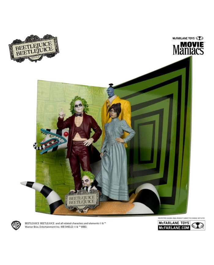 Beetlejuice Beetlejuice Pack 4 Statuettes PVC Movie Maniacs 15 Cm