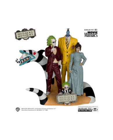 Beetlejuice Beetlejuice Pack 4 Statuettes PVC Movie Maniacs 15 Cm