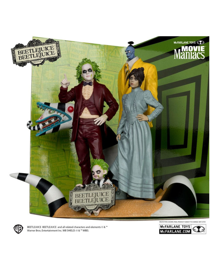 Beetlejuice Beetlejuice Pack 4 Statuettes PVC Movie Maniacs 15 Cm