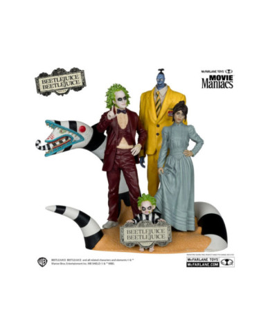 Beetlejuice Beetlejuice Pack 4 Statuettes PVC Movie Maniacs 15 Cm