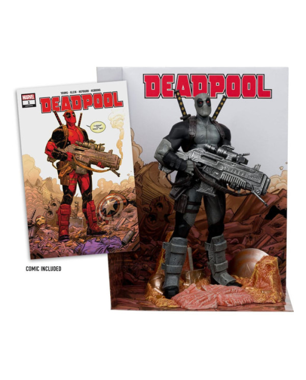 Marvel Collection Statuette PVC 1 / 6 Deadpool (Deadpool n1)(grey Suit Chase) 27 Cm