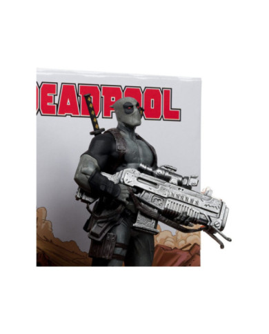 Marvel Collection Statuette PVC 1 / 6 Deadpool (Deadpool n1)(grey Suit Chase) 27 Cm