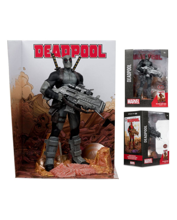 Marvel Collection Statuette PVC 1 / 6 Deadpool (Deadpool n1)(grey Suit Chase) 27 Cm