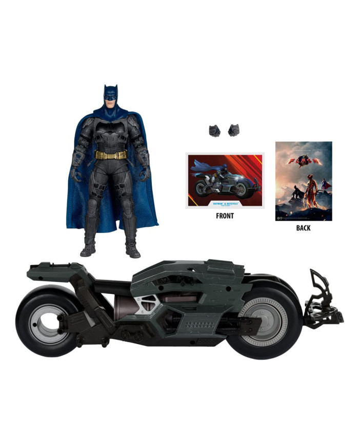 The Flash Dc Multiverse Véhicule Batcycle With Batman