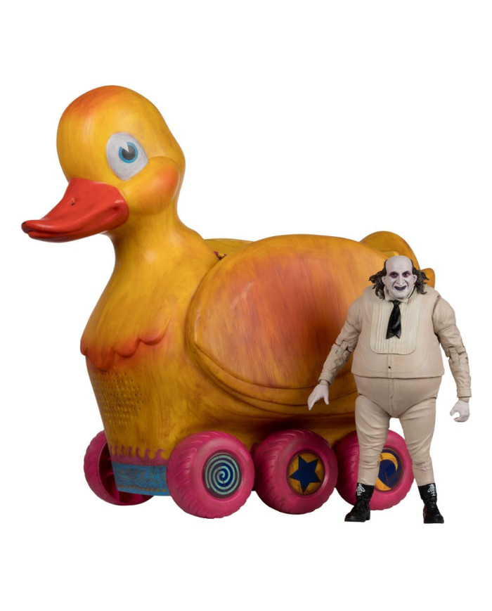 Batman : le Défi Dc Multiverse Véhicule et Figurine The Duck & Penguin 24 Cm