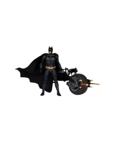 The Dark Knight Dc Multiverse Figurine avec Véhicule Batman & The Batpod 18 Cm