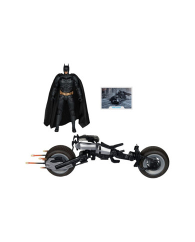The Dark Knight Dc Multiverse Figurine avec Véhicule Batman & The Batpod 18 Cm