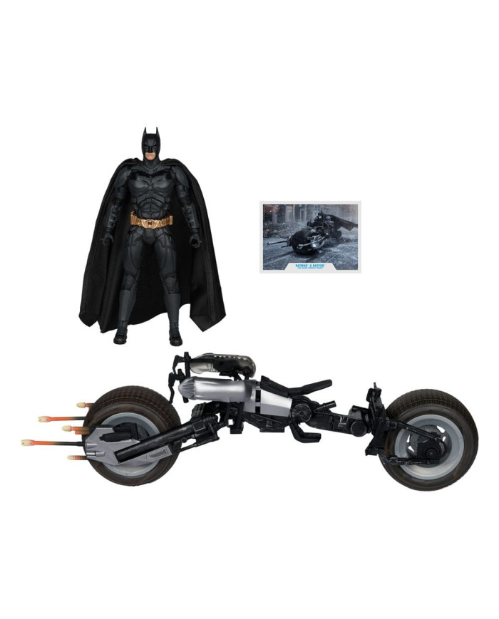 The Dark Knight Dc Multiverse Figurine avec Véhicule Batman & The Batpod 18 Cm