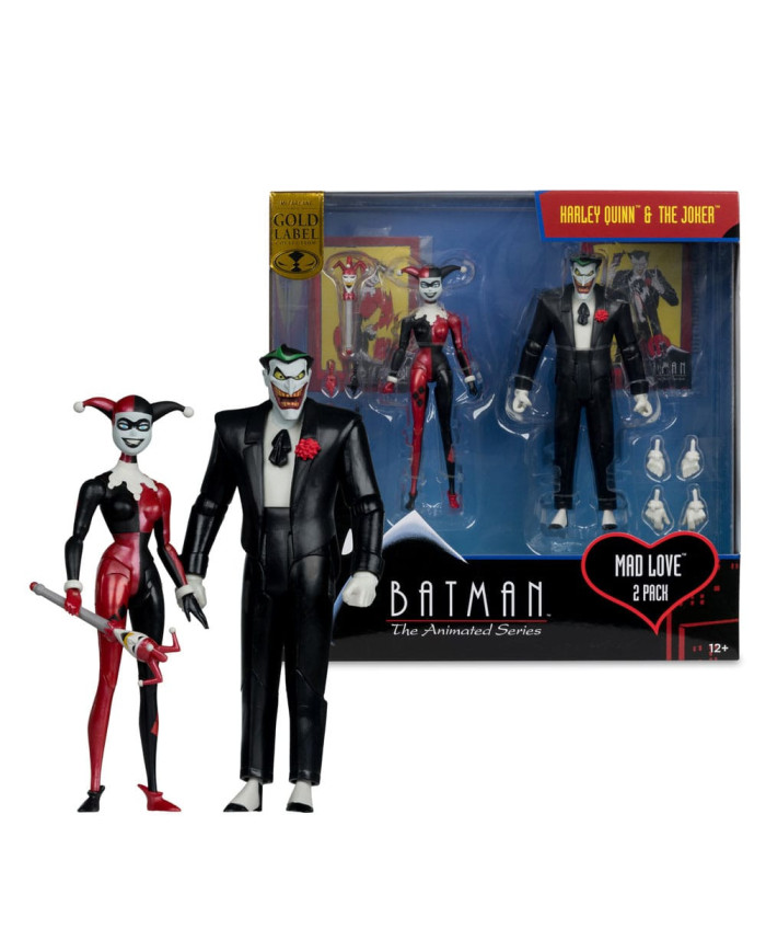 Batman: The Animated Series Dc Direct Figurines Harley Quinn & The Joker (Mad Love) (Gold Label) 18 Cm
